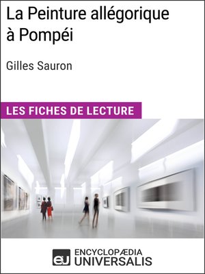 cover image of La Peinture allégorique à Pompéi de Gilles Sauron